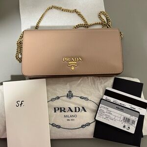 Authentic Prada Crossbody/ Wallet on Chain